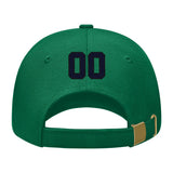 Custom Dark Green Pale Peach Hat 22B21711