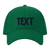 Custom Dark Green Pale Peach Hat