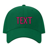 Custom Dark Green Light Pink Hat