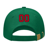 Custom Dark Green Crimson Red Hat 22B21714