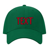 Custom Dark Green Crimson Red Hat