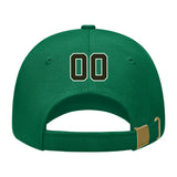 Custom Dark Green White Hat 22B21802