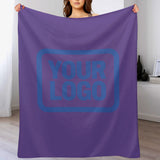 Custom Lavender Sky Blue Blanket