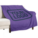 Custom Lavender Navy Blue Blanket