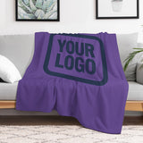 Custom Lavender Navy Blue Blanket