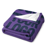 Custom Lavender Navy Blue Blanket