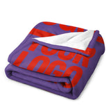 Custom Lavender Orange-Red Blanket