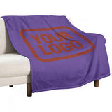 Custom Lavender Coral Red Blanket