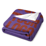 Custom Lavender Coral Red Blanket