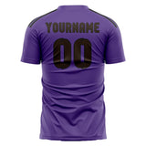 Custom Light Purple Brown Soccer Jersey