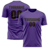 Custom Light Purple Brown Soccer Jersey