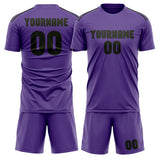 Custom Light Purple Olive Soccer Set