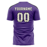 Custom Light Purple Cream Soccer Jersey