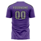 Custom Light Purple Gray Soccer Jersey