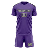 Custom Light Purple Gray Soccer Set