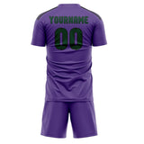 Custom Light Purple Green Soccer Set