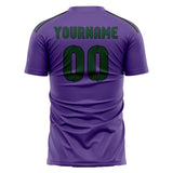 Custom Light Purple Green Soccer Jersey