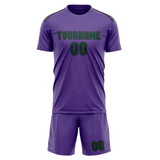 Custom Light Purple Green Soccer Set