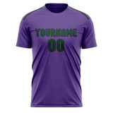 Custom Light Purple Green Soccer Jersey