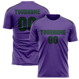 Custom Light Purple Green Soccer Jersey