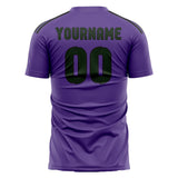 Custom Light Purple Dark Green Soccer Jersey