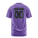 Custom Light Purple Dark Green T-Shirt