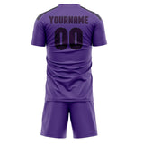 Custom Light Purple Purple Soccer Set