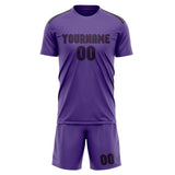 Custom Light Purple Purple Soccer Set