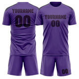Custom Light Purple Purple Soccer Set