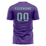 Custom Light Purple Light Blue Soccer Jersey