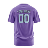 Custom Light Purple Light Blue T-Shirt