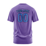 Custom Light Purple Sky Blue T-Shirt