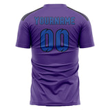 Custom Light Purple Sky Blue Soccer Jersey