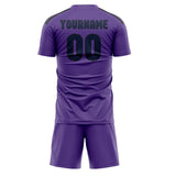 Custom Light Purple Blue Soccer Set
