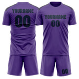 Custom Light Purple Blue Soccer Set