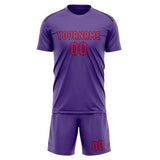 Custom Light Purple Pink Soccer Set