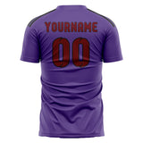 Custom Light Purple Crimson Red Soccer Jersey