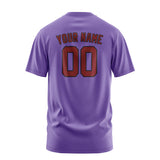 Custom Light Purple Crimson Red T-Shirt