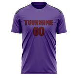 Custom Light Purple Crimson Red Soccer Jersey