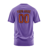 Custom Light Purple Coral Red T-Shirt
