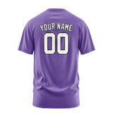 Custom Light Purple White T-Shirt