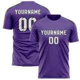 Custom Light Purple White Soccer Jersey
