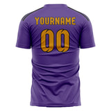 Custom Light Purple Yellow Soccer Jersey