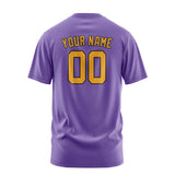 Custom Light Purple Yellow T-Shirt