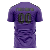 Custom Light Purple Dark Grey Soccer Jersey