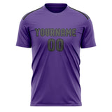 Custom Light Purple Dark Grey Soccer Jersey