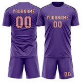 Custom Light Purple Light Pink Soccer Set