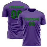 Custom Light Purple Emerald Green Soccer Jersey