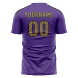 Custom Light Purple Light Khaki Soccer Jersey