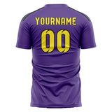 Custom Light Purple Light Yellow Soccer Jersey